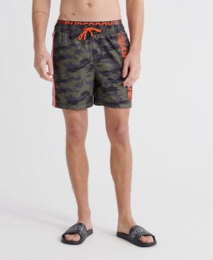 Superdry State Volley Férfi Fürdőruha Camo | PWEZJ3027